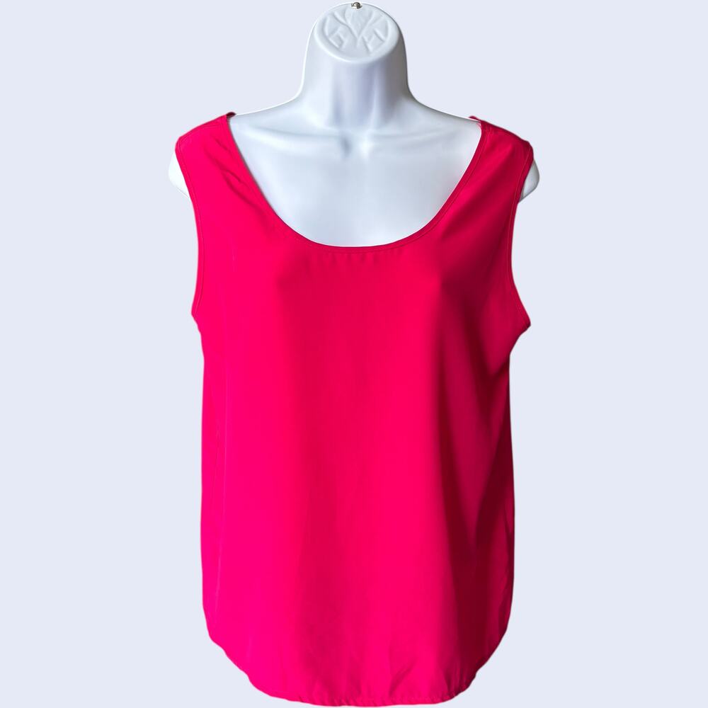 Impressions of California Y2K Minimalist Sleeveless Blouse - Pink Scoop Neck